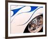 USA, Princeton, Indiana. Detail of blue and white striping on street rod.-Deborah Winchester-Framed Photographic Print