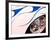 USA, Princeton, Indiana. Detail of blue and white striping on street rod.-Deborah Winchester-Framed Photographic Print