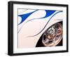 USA, Princeton, Indiana. Detail of blue and white striping on street rod.-Deborah Winchester-Framed Photographic Print