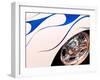 USA, Princeton, Indiana. Detail of blue and white striping on street rod.-Deborah Winchester-Framed Photographic Print