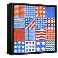 USA Quilt-Geraldine Aikman-Framed Stretched Canvas