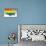 Usa Rainbow Flag-null-Poster displayed on a wall