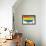 Usa Rainbow Flag-null-Framed Poster displayed on a wall
