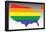 Usa Rainbow Flag-null-Framed Poster