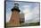 USA, Rhode Island, Block Island, Mohegan Bluffs, Southeast Lighthouse.-Cindy Miller Hopkins-Framed Stretched Canvas