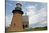 USA, Rhode Island, Block Island, Mohegan Bluffs, Southeast Lighthouse.-Cindy Miller Hopkins-Stretched Canvas