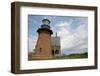 USA, Rhode Island, Block Island, Mohegan Bluffs, Southeast Lighthouse.-Cindy Miller Hopkins-Framed Photographic Print