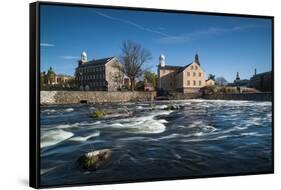 USA, Rhode Island, Pawtucket, Cotton spinning mill-Walter Bibikow-Framed Stretched Canvas