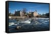 USA, Rhode Island, Pawtucket, Cotton spinning mill-Walter Bibikow-Framed Stretched Canvas