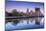 USA, Rhode Island, Providence, city skyline from the Providence River at dawn-Walter Bibikow-Mounted Photographic Print