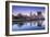 USA, Rhode Island, Providence, city skyline from the Providence River at dawn-Walter Bibikow-Framed Photographic Print