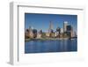 USA, Rhode Island, Providence, city skyline from the Providence River, morning-Walter Bibikow-Framed Photographic Print