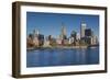 USA, Rhode Island, Providence, city skyline from the Providence River, morning-Walter Bibikow-Framed Photographic Print