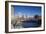 USA, Rhode Island, Providence, city skyline from Waterplace Park-Walter Bibikow-Framed Photographic Print