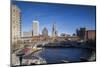 USA, Rhode Island, Providence, city skyline from Waterplace Park-Walter Bibikow-Mounted Photographic Print