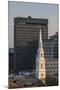 USA, Rhode Island, Providence, First Baptist Church in America and city skyline-Walter Bibikow-Mounted Premium Photographic Print