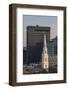 USA, Rhode Island, Providence, First Baptist Church in America and city skyline-Walter Bibikow-Framed Photographic Print
