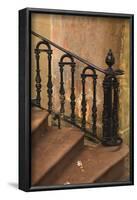 USA, Savannah, Georgia. Home in the Historic District with wrought iron rail.-Joanne Wells-Framed Photographic Print