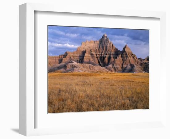 USA, South Dakota, Badlands National Park, Storm clouds over Vampire Peak-John Barger-Framed Photographic Print