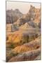 USA, South Dakota, Badlands National Park. Sunrise over eroded formations.-Jaynes Gallery-Mounted Photographic Print