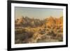 USA, South Dakota, Badlands National Park. Sunrise over eroded formations.-Jaynes Gallery-Framed Photographic Print