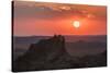 USA, South Dakota, Badlands National Park. Sunset over eroded formations.-Jaynes Gallery-Stretched Canvas