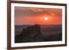 USA, South Dakota, Badlands National Park. Sunset over eroded formations.-Jaynes Gallery-Framed Photographic Print