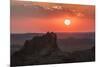 USA, South Dakota, Badlands National Park. Sunset over eroded formations.-Jaynes Gallery-Mounted Photographic Print