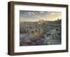 USA, South Dakota, Badlands National Park. Sunset over the Mountains-Petr Bednarik-Framed Photographic Print