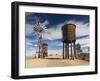 USA, South Dakota, Stamford, 1880 Town, Pioneer Village, Windmill-Walter Bibikow-Framed Photographic Print