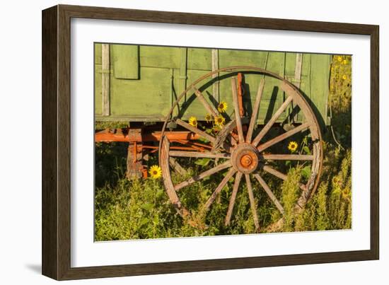 USA, South Dakota, Wild Horse Sanctuary. Close-up of Vintage Wagon-Cathy & Gordon Illg-Framed Photographic Print