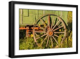 USA, South Dakota, Wild Horse Sanctuary. Close-up of Vintage Wagon-Cathy & Gordon Illg-Framed Photographic Print