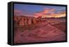 Usa, Southwest,Nevada, Valley of Fire, State Park, Fire Wave-Christian Heeb-Framed Stretched Canvas