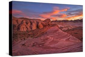 Usa, Southwest,Nevada, Valley of Fire, State Park, Fire Wave-Christian Heeb-Stretched Canvas