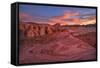 Usa, Southwest,Nevada, Valley of Fire, State Park, Fire Wave-Christian Heeb-Framed Stretched Canvas