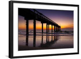 USA, St. Augustine, St. John's Pier at Sunrise-Rona Schwarz-Framed Photographic Print