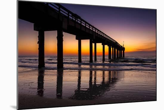 USA, St. Augustine, St. John's Pier at Sunrise-Rona Schwarz-Mounted Photographic Print