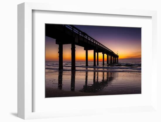 USA, St. Augustine, St. John's Pier at Sunrise-Rona Schwarz-Framed Photographic Print