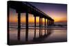 USA, St. Augustine, St. John's Pier at Sunrise-Rona Schwarz-Stretched Canvas