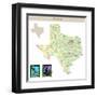 Usa States Series: Texas-IndianSummer-Framed Art Print