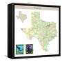 Usa States Series: Texas-IndianSummer-Framed Stretched Canvas