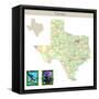 Usa States Series: Texas-IndianSummer-Framed Stretched Canvas