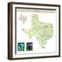 Usa States Series: Texas-IndianSummer-Framed Art Print