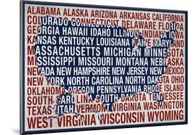USA States-null-Mounted Poster