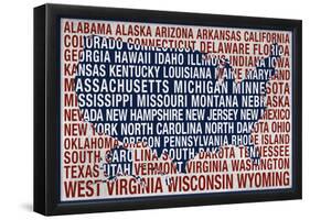 USA States-null-Framed Poster