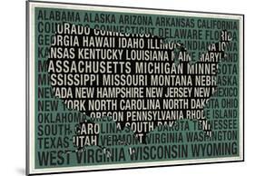 USA States-null-Mounted Poster