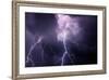 USA, Tennessee. Composite of Cloud-To-Cloud Lightning Bolts-Jaynes Gallery-Framed Photographic Print