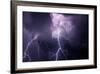 USA, Tennessee. Composite of Cloud-To-Cloud Lightning Bolts-Jaynes Gallery-Framed Photographic Print