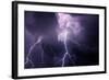 USA, Tennessee. Composite of Cloud-To-Cloud Lightning Bolts-Jaynes Gallery-Framed Photographic Print