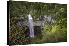 USA, Tennessee. Fall Creek Falls, a Double Waterfall-Jaynes Gallery-Stretched Canvas